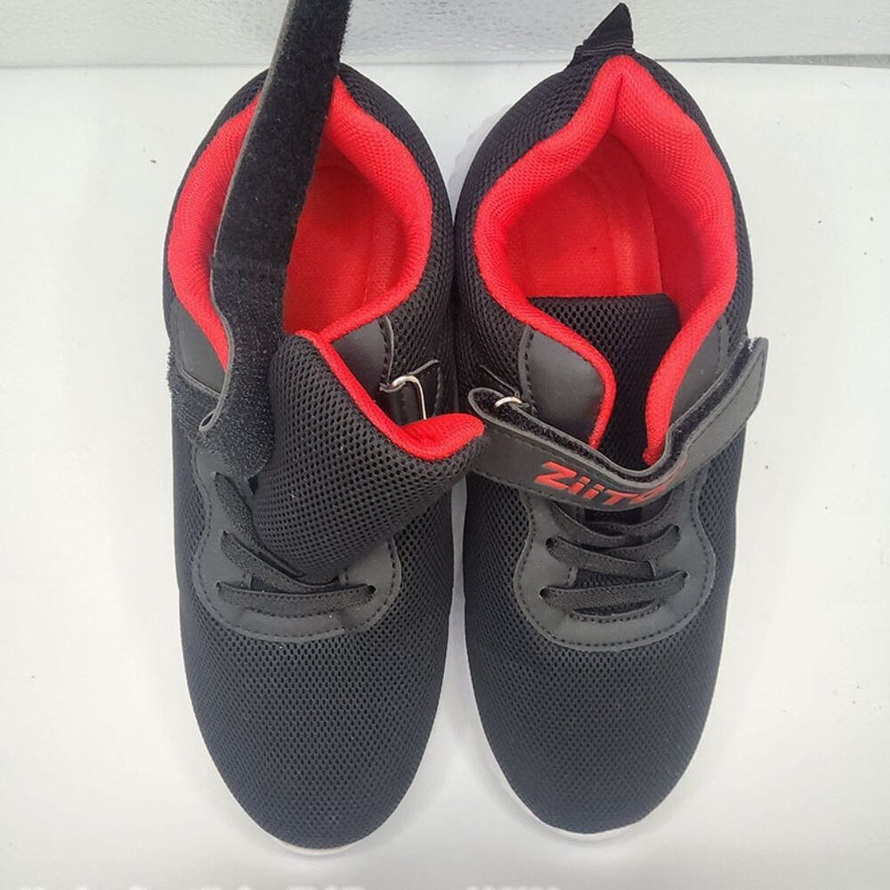 Kids Ziitop Black And Red Sneakers Euro Size 35
